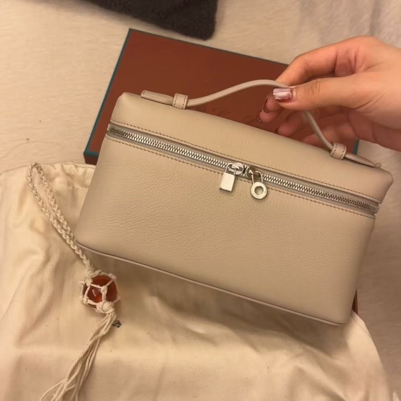 Genuine Leather Box Bag, Single-shoulder Handbag For Women