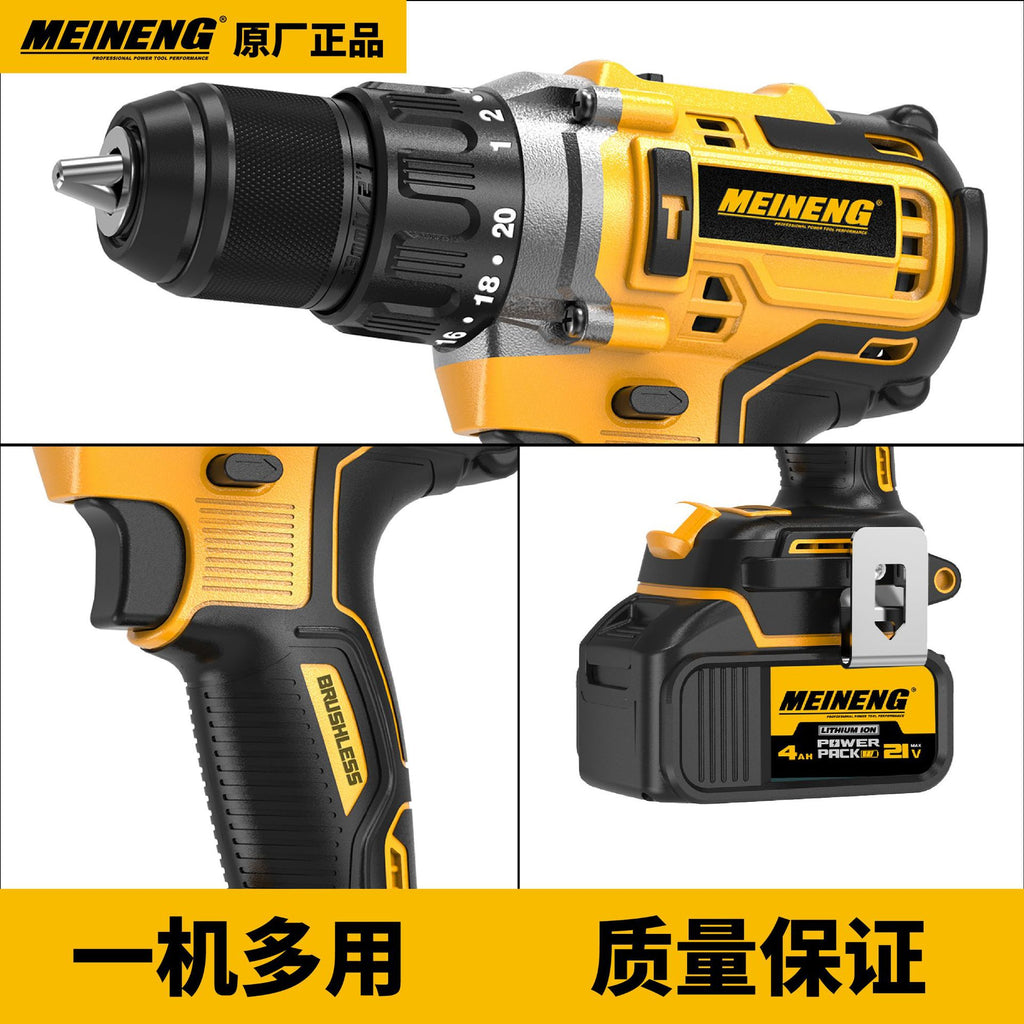 2538-MAX New Trend Products 21v Lithium Battery Brushless Electric Drill Power Tools 13mm Industrial Cordless Electric Drill